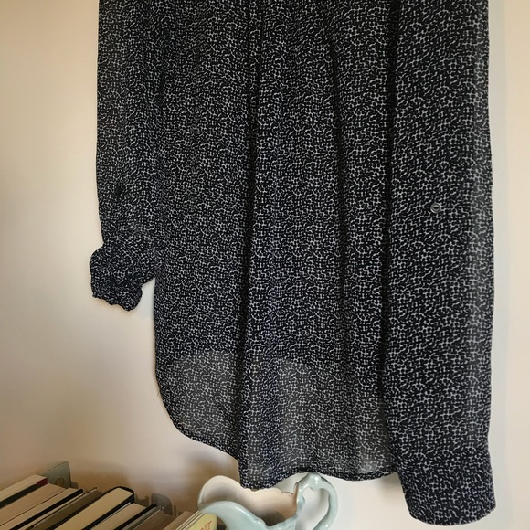 a.n.a Polka Dot | Dotted Sheer Blouse | M - Picture 5 of 6